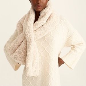 J. Crew Cream Sherpa Scarf